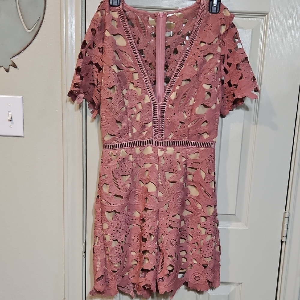 Pink Flutter Sleeve Romper